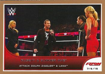 2016 Topps WWE Road to Wrestlemania - Bronze Border #55 Rusev / Summer Rae Front