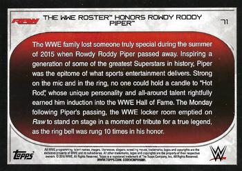 2016 Topps WWE Road to Wrestlemania - Bronze Border #71 The WWE Roster Back