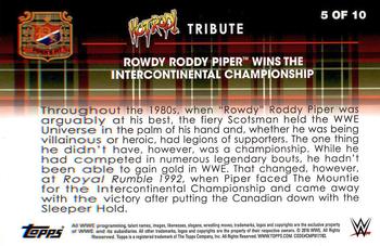 2016 Topps WWE Road to Wrestlemania - Roddy Piper Tribute #5 Roddy Piper Back