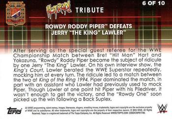 2016 Topps WWE Road to Wrestlemania - Roddy Piper Tribute #6 Roddy Piper Back