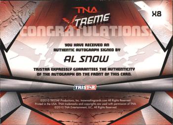 2010 TriStar TNA Xtreme - Autographs Gold #X8 Al Snow Back