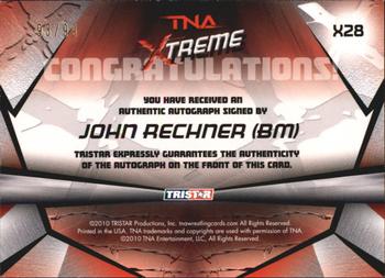 2010 TriStar TNA Xtreme - Autographs Gold #X28 John Rechner Back