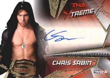2010 TriStar TNA Xtreme - Autographs Gold #X40 Chris Sabin Front