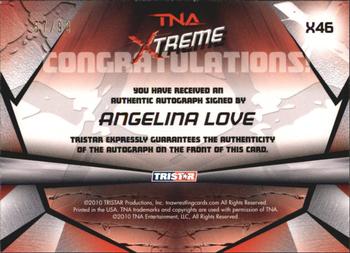 2010 TriStar TNA Xtreme - Autographs Gold #X46 Angelina Love Back