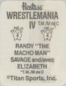 1988 WWF Hostess Wrestlemania IV Stickers #4 Randy 