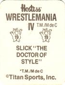 1988 WWF Hostess Wrestlemania IV Stickers #19 Slick 