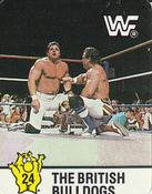 1988 WWF Hostess Wrestlemania IV Stickers #24 The British Bulldogs Front
