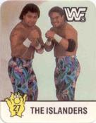 1988 WWF Hostess Wrestlemania IV Stickers #27 The Islanders Front