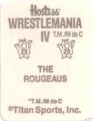 1988 WWF Hostess Wrestlemania IV Stickers #29 The Rougeaus Back
