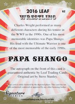 2016 Leaf Signature Series #62 Papa Shango Back