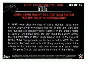 2015 Topps WWE Heritage - Sting Tribute #34 Joins Kevin Nash In A Tag Team Match For The WCW Championship Back