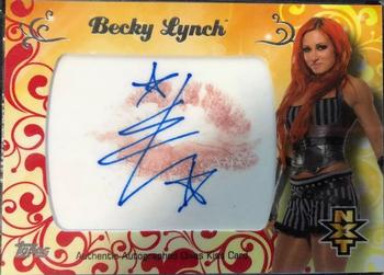 2016 Topps WWE Road to Wrestlemania - NXT Diva Kiss Autographs Red #NNO Becky Lynch Front