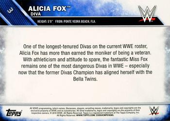 2016 Topps WWE - Bronze #3 Alicia Fox Back