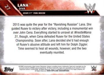 2016 Topps WWE - Bronze #27 Lana Back