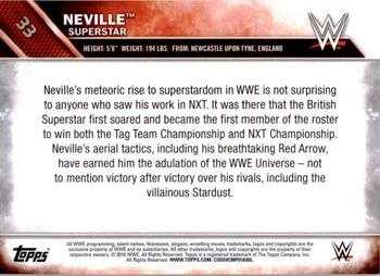 2016 Topps WWE - Bronze #33 Neville Back