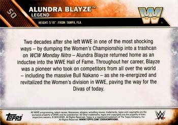 2016 Topps WWE - Bronze #50 Alundra Blayze Back