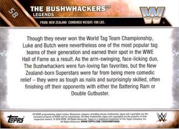 2016 Topps WWE - Bronze #58 The Bushwhackers Back