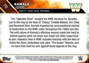 2016 Topps WWE - Bronze #70 Kamala Back