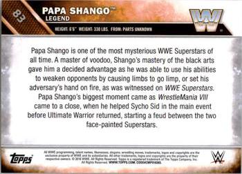 2016 Topps WWE - Bronze #83 Papa Shango Back