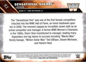 2016 Topps WWE - Bronze #92 Sensational Sherri Back