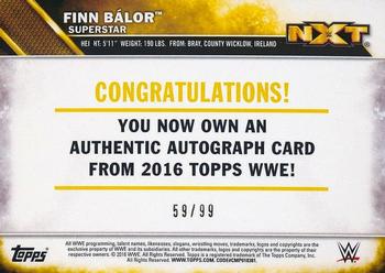 2016 Topps WWE - Autographs #NNO Finn Bálor Back