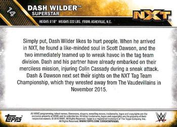 2016 Topps WWE - NXT #14 Dash Wilder Back
