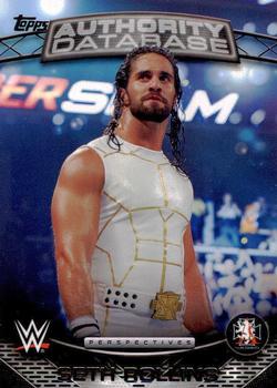 2016 Topps WWE - Authority Database #3A Seth Rollins Front