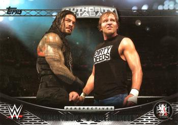 2016 Topps WWE - Authority Database #13A Roman Reigns / Dean Ambrose Front