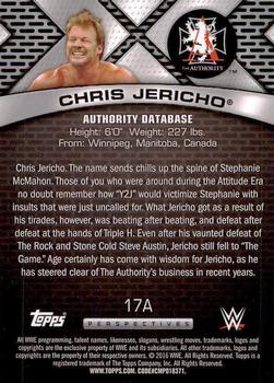 2016 Topps WWE - Authority Database #17A Chris Jericho Back