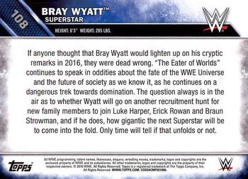 2016 Topps WWE Then Now Forever #108 Bray Wyatt Back