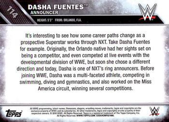 2016 Topps WWE Then Now Forever #114 Dasha Fuentes Back