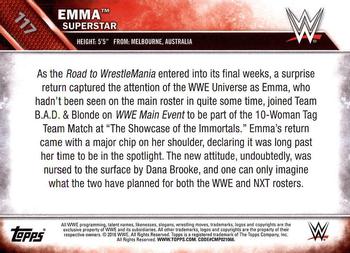 2016 Topps WWE Then Now Forever #117 Emma Back
