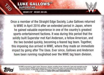 2016 Topps WWE Then Now Forever #130 Luke Gallows Back