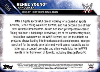 2016 Topps WWE Then Now Forever #136 Renee Young Back