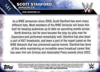 2016 Topps WWE Then Now Forever #141 Scott Stanford Back