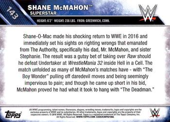 2016 Topps WWE Then Now Forever #143 Shane McMahon Back