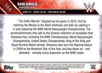 2016 Topps WWE Then Now Forever #144 Sheamus Back