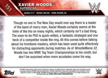 2016 Topps WWE Then Now Forever #151 Xavier Woods Back