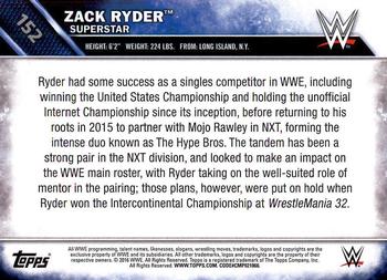 2016 Topps WWE Then Now Forever #152 Zack Ryder Back