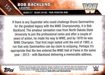 2016 Topps WWE Then Now Forever #155 Bob Backlund Back
