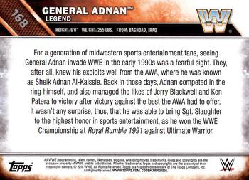 2016 Topps WWE Then Now Forever #168 General Adnan Back