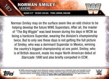2016 Topps WWE Then Now Forever #187 Norman Smiley Back