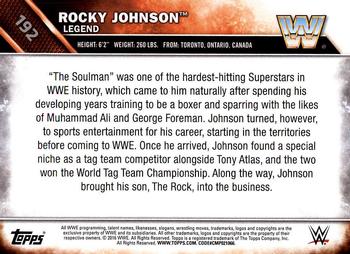 2016 Topps WWE Then Now Forever #192 Rocky Johnson Back