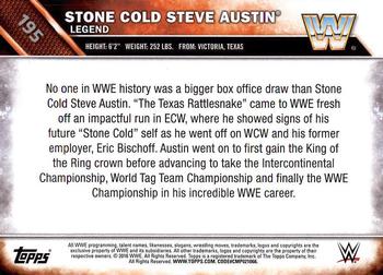 2016 Topps WWE Then Now Forever #195 Stone Cold Steve Austin Back