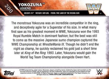 2016 Topps WWE Then Now Forever #200 Yokozuna Back