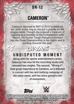 2016 Topps WWE Undisputed - Divas Revolution #DR-12 Cameron Back