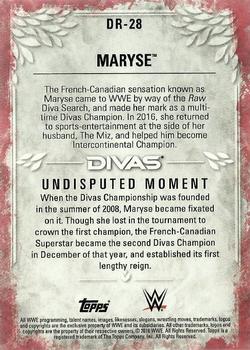 2016 Topps WWE Undisputed - Divas Revolution #DR-28 Maryse Back
