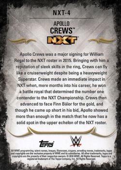 2016 Topps WWE Undisputed - NXT Prospects #NXT-4 Apollo Crews Back