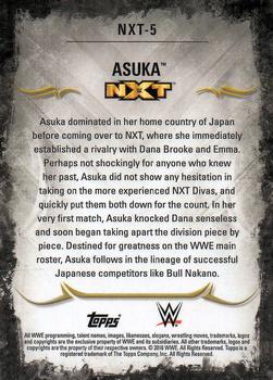 2016 Topps WWE Undisputed - NXT Prospects #NXT-5 Asuka Back