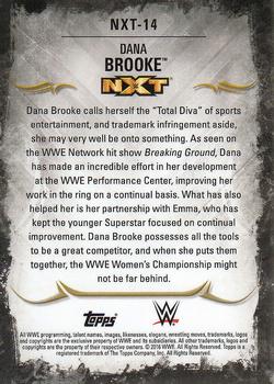 2016 Topps WWE Undisputed - NXT Prospects #NXT-14 Dana Brooke Back